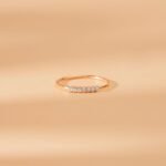 18K Solid Gold Thin 7 Natural Diamond Ring - Image 4