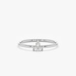 18K Solid Gold Triple Natural Diamond Cluster Ring - Image 2