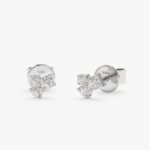 Triple Natural Diamond Cluster Studs