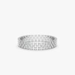 18K Solid Gold Wide Natural Diamond Eternity Band - Image 2