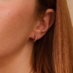 X Shape Natural Diamond Huggies - Image 9