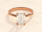 4 Prong Emerald Cut Lab Grown Diamond 3ct Engagement Ring - Image 3