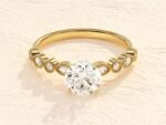 4 Prong Round Cut 2 ct Lab Grown Diamond Engagement Ring - Image 3