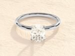 Oval Engagement Ring in 14k Solid Gold / 1 ct Oval Lab Grown Diamond Engagement Rings - Image 5