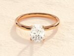 Oval Engagement Ring in 14k Solid Gold / 1 ct Oval Lab Grown Diamond Engagement Rings - Image 4