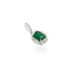 14K Solid Gold Emerald Pendant - Image 3