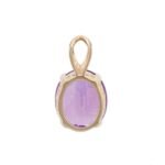 14K Solid Gold Amethyst Stone Pendant - Image 3