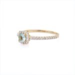 14K Solid Gold Aquamarine Ring - Image 3
