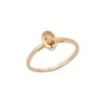 18K Solid Gold Citrine Ring - Image 2