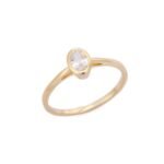 18K Solid Gold Cubic Zirconia Ring - Image 2