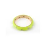 18K Solid Gold Diamond Enamel Ring - Image 3