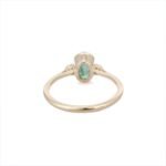 18K Solid Gold Emerald Ring - Image 4