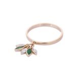 14K Solid Gold Emerald Ring - Image 6