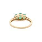 18K Solid Gold Emerald Ring - Image 4