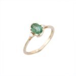 18K Solid Gold Emerald Ring - Image 2