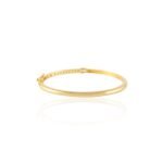 18k Solid Gold Enamel Diamond Bangle - Image 4
