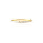18k Solid Gold Enamel Diamond Bangle