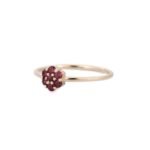 18K Solid Gold Garnet Ring - Image 3