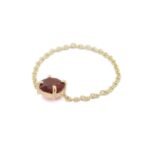 18K Solid Gold Garnet Ring - Image 4