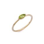 14K Solid Gold Peridot Ring - Image 2