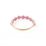 18K Solid Gold Ruby Half Eternity Band - Image 5