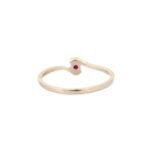 14K Solid Gold Ruby Minimalist Ring - Image 4