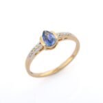18K Solid Gold Sapphire Ring - Image 3
