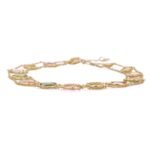 18k Solid Gold Tourmaline Charm Bracelet - Image 4
