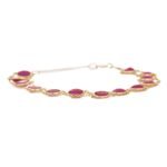 18k Solid Gold Natural Ruby Bracelet - Image 5