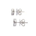 18k White Gold Cluster Natural Diamond Studs - Image 3