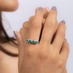 18K Solid Gold Emerald Ring - Image 6