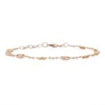 14K Solid Gold Bracelet With Yellow Sapphire Gemstone - Image 4