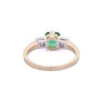 18K Solid Gold Emerald Ring - Image 4