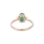 14K Solid Gold Emerald Ring - Image 4