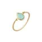 18K Solid Gold Emerald Ring - Image 2