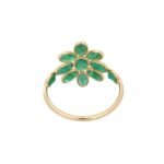 18K Solid Gold Emerald Ring - Image 4