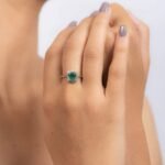 18K Solid Gold Emerald Ring - Image 4