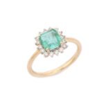 18K Solid Gold Emerald Ring - Image 3