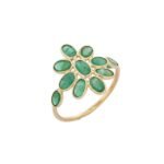 18K Solid Gold Emerald Ring - Image 2