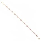 14K Solid Gold Pink Sapphire Bracelet - Image 2