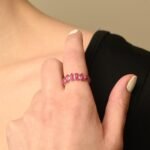 14K Solid Gold Ruby Eternity Band - Image 6