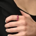 14K Solid Gold Ruby Eternity Band - Image 2