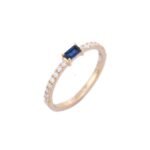 18K Solid Gold Sapphire Ring - Image 3