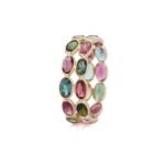 18K Solid Gold Tourmaline Eternity Band - Image 4