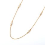 14K Yellow Gold Natural Diamond Necklace - Image 2