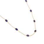 18k Solid Gold Blue Sapphire Necklace - Image 3