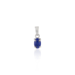 14K Solid Gold Lapis Lazuli Pendant