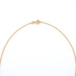 14K Solid Gold Blue Topaz Drop Pendant Necklace - Image 4