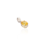 14K Solid Gold Yellow Sapphire Pendant - Image 3