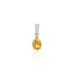 14K Solid Gold Yellow Sapphire Pendant